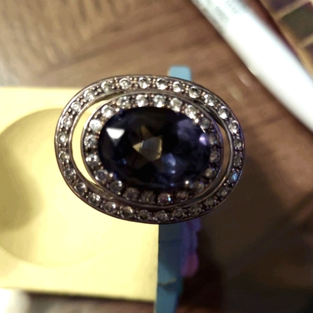 π Bold navy blue stone sterling .π - Picture 5 of 9